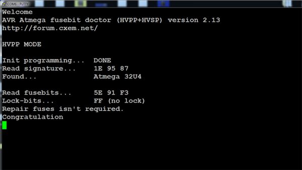 Atmega fusebit doctor. Прошивка 2,13